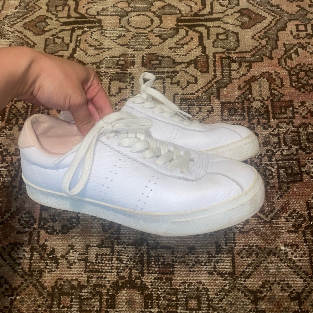 Superga leather white  sneaker